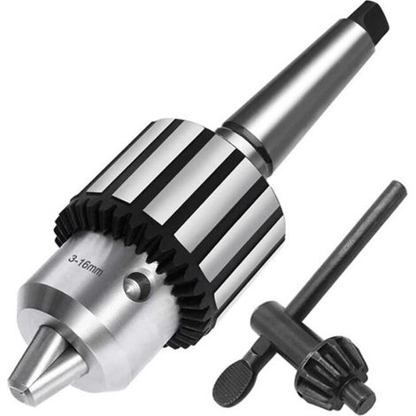 Portabrocas magnético de alta resistencia de 1/2 pulgada (1-13 mm) con adaptador de vástago de 3/4". (1/3)