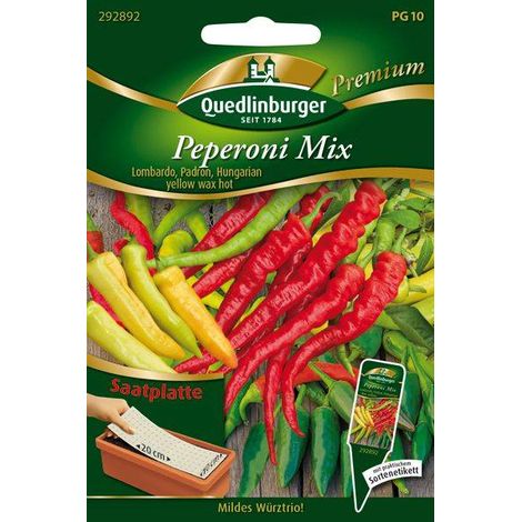 Quedlinburger Peperoni Mix Saatplatte - Gemüsesamen