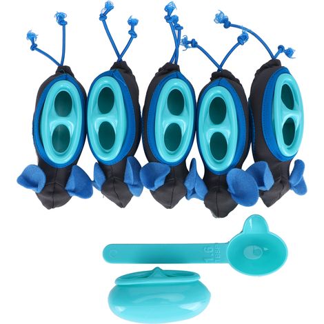 Jouet Souris pour Chat - Distributeur de Croquettes Interactif en Plastique et Fibre de Coton, 12x5x4cm, Lot de 5 avec Coque de Rechange (1/5)