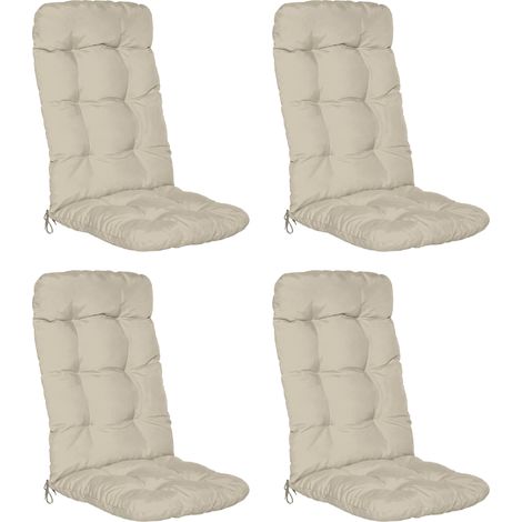 4er Set Hochlehner Auflagen Flair HL, 120x50x8cm, Natur