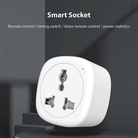 Intelligente Steckdose mit 2,4-GHz-WLAN/Zigbee/BLEmesh, Fernbedienung per App, Smart Sharing, 16-A-WLAN-Stecker mit Sprachsteuerung