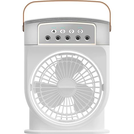 Mini Climatiseur Mobile Sans Évacuation, Ventilateur Brumisateur Portable Silencieux Rechargeable Type-C Humidificateur avec Minuterie 3 Vitesses 3 Niveaux de Brume Idéal pour Chambre Bureau (1/5)
