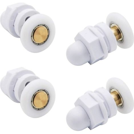 4PCS Shower Rollers Wheel for Shower Door Sliding Rollers Shower Door Rollers Brass Shower Cabin Door Roller Door Wheel Pulleys Accessory Hardware Tool (1/3)
