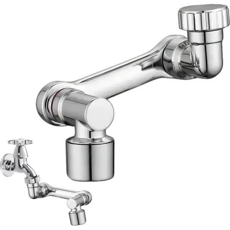Verlängerungsdüse für Wasserhähne, rostfreier Wasserhahn, Wasserhahn-Zubehör, drehbarer Wasserhahnaufsatz mit Spritzschutz (1/4)