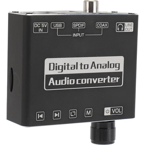 Convertisseur audio numérique-analogique Bluetooth 5.1, adaptateur optique-analogique pour téléphone, tablette, ordinateur, TV et haut-parleur (1/5)