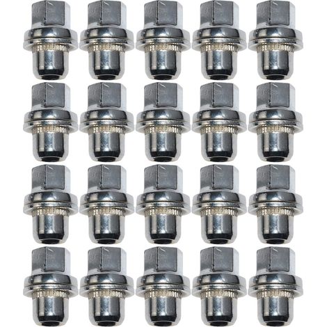 20 écrou de roue en alliage d'acier inoxydable LR068126 Compatible avec L322 2006-2012 RRD500290, RRD500590 (1/4)