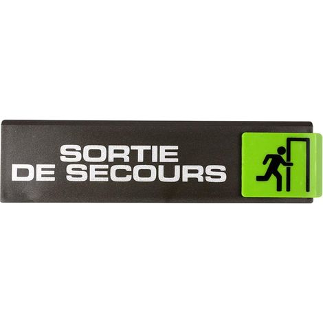Plaque de porte Sortie de secours - Europe design 175x45mm - 4261263