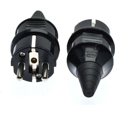 2 Pièces Fiche Electrique Male Etanche, Fiche Electrique Male,Durable, Prise Electrique Male 3p, Largement Utilisée Dans la Maison Quotidienne (1/4)
