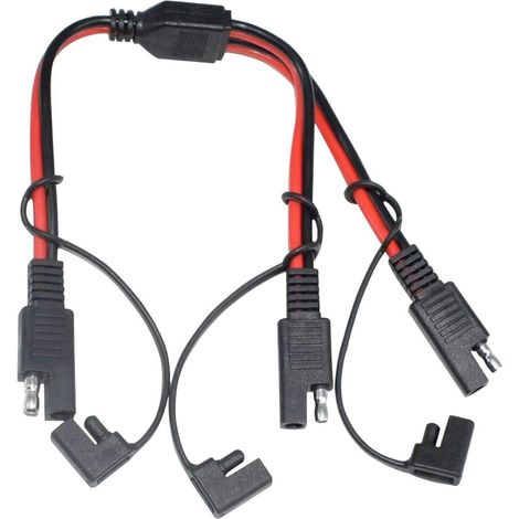 Adaptateur SéParateur SAE 14AWG SAE Câble de Connecteur Automobile Câble SéParateur Y 1 à 2 Câble D'Extension SAE avec Couvercle