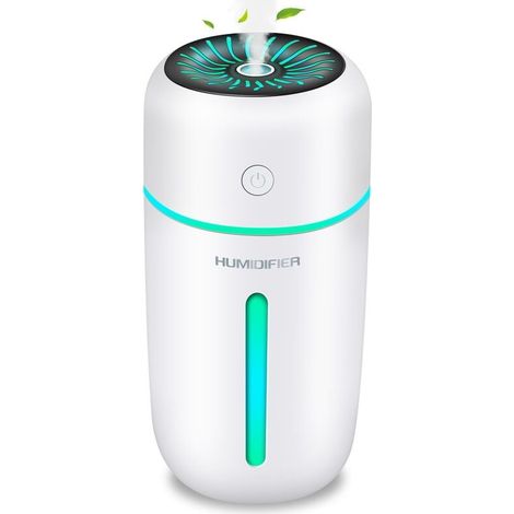 Humidificateur d'Air 300 Ml avec Veilleuse Colorée, Arrêt Automatique et Mode 2 Brumes, Humidificateur pour Bureau, Chambre, Auto, Maison-LIAIKI (1/5)