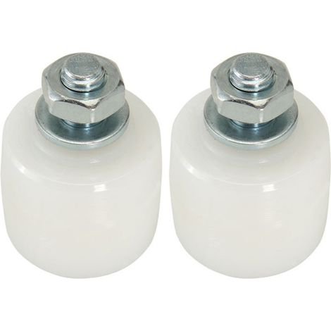 Metalideal  Lot de 2 olives de guidage supérieures Nylon bombées - 40 x 30 mm