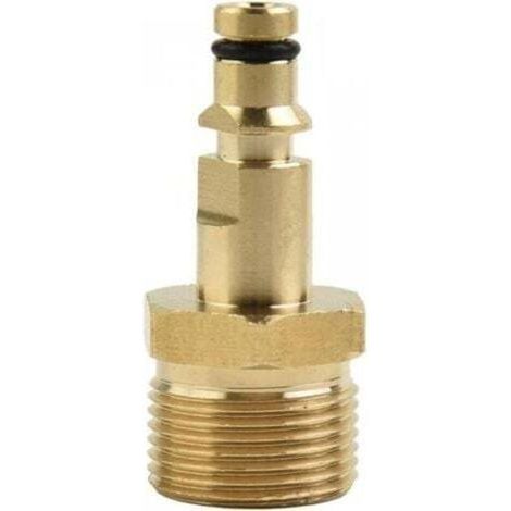 [JAMAIS UTILISÉ] (50×23×23)Adaptateur M22 pour nettoyeur haute pression en laiton massif et raccord de sortie série K pour Karcher, Nilfisk (1/4)