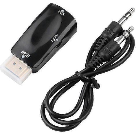 Convertisseur HDMI vers VGA, câble audio, adaptateur 1080p 60 Hz avec prise audio 3,5 mm (1/5)