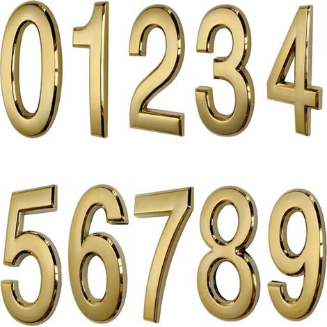 Numéros de maison, numéros de boîte aux lettres 0-9, numéros d'adresse de porte 3D autocollants pour boîte aux lettres ou maison, appartement, bureau, chambre d'hôtel, panneaux de boîte aux lettres (d