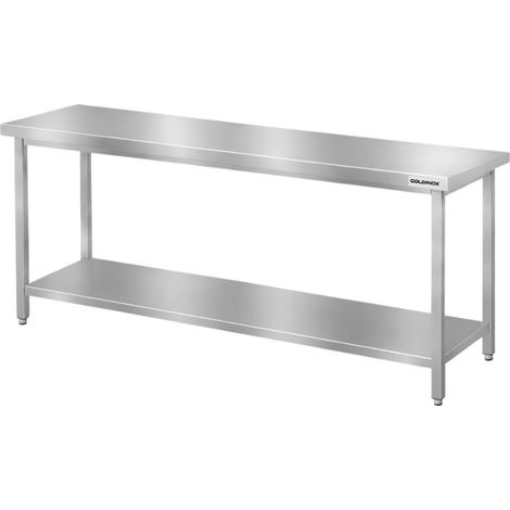 Table de travail en inox Bar 2000x600 mm avec 1 étagère inférieure PREMIUM - GOLDINOX (1/2)