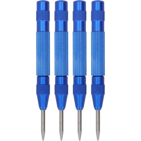 Kit d'outils automatique en acier rapide, 4 pièces, poinçon central, 5 pouces, pour l'installation et l'entretien, bleu