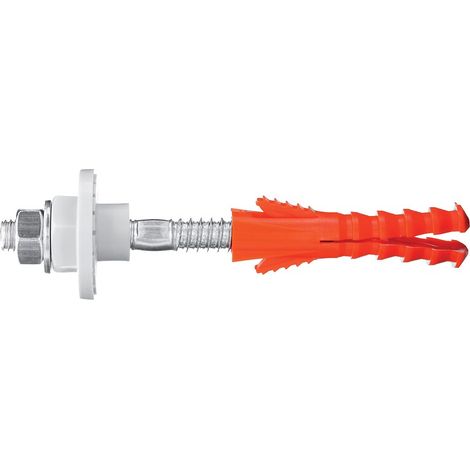 Jeu de fixations pour lavabos dans paroi pleine Ramussen. cheville Ø 14 x longueur 69 mm. vis diamètre 10 x longueur 120 mm - R. A. M.
