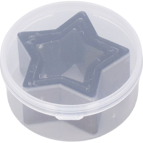 Lot de 3 matrices de découpe en acier allié en forme d'étoile pour le travail du cuir, idéales pour les loisirs créatifs. (1/5)