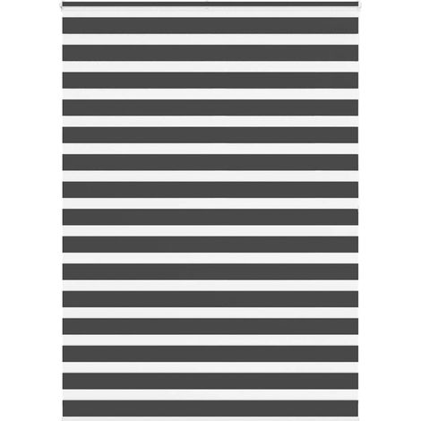 Doppelrollo Schwarz 165x200 cm Stoffbreite 160,9 cm Polyester