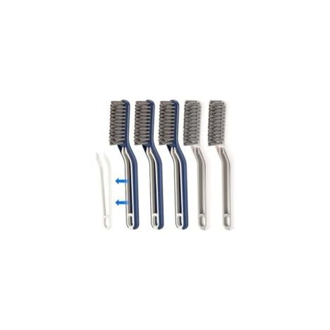 Set di 5 spazzole multifunzionali per la pulizia, ideali per pulire gli angoli del pavimento del bagno la spazzola 2 in 1 include una clip. - Crezuo