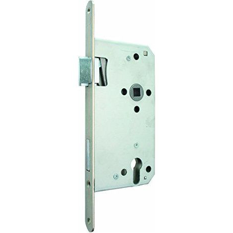 Alpertec Einsteckschlo pour porte d\'entrée DIN droite PZ distance utilisable cadenas, serrures et tige de 65 mm, 10 mm, carré, 92 mm, 36051460 silberfärbig