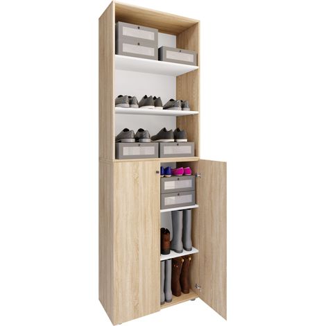 XL Wood Armadio per scarpe Lona 6 220x70x40 - VCM
