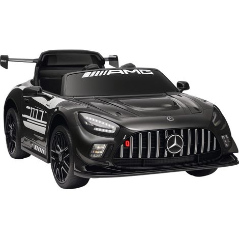 Elektroauto für Kinder, Mercedes-AMG Batterieauto mit 2.4G Fernbedienung und LED-Lichtern, Kunststoff 115x66x44 cm, Schwarz (1/5)