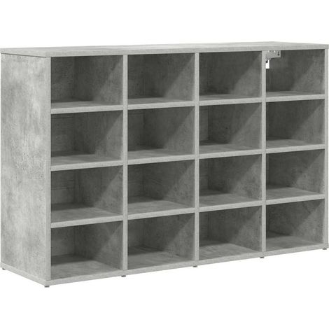 Meuble à chaussures,Armoire à chaussures avec étagère Gris béton 103 x 30 x 67 cm CFW7965340 (1/5)