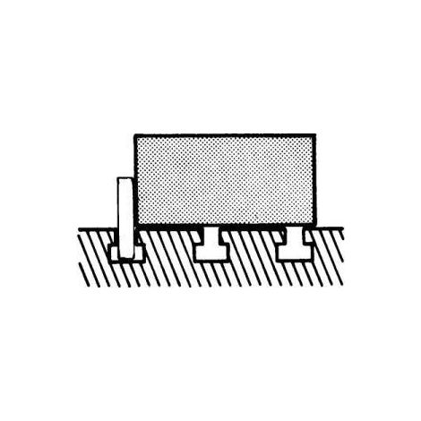 Paire de butées parallèles n° 6350 pour largeur de rainure de 8 mm, hauteur 25 mm (1/3)