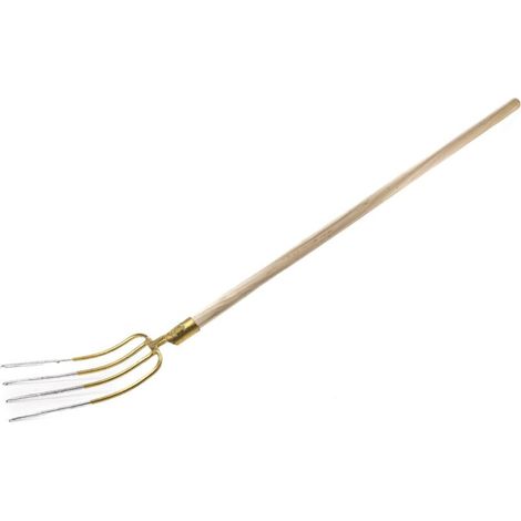 Fourche à fumier en acier 4 dents pour jardinage (1/5)