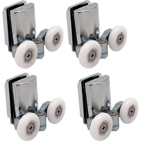 LY - Lot de 4 roulettes de porte de douche de 23 mm (1/5)