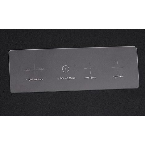 Lame de Micromètre pour Microscope avec Échelle Graduée Div 0.01mm (1/2)
