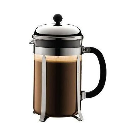 - Caffettiera a pressa francese, 1000 ml, acciaio inox