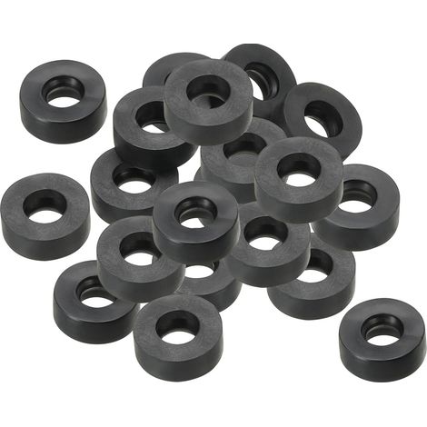 20 Pièces M3 Joint Plat En Caoutchouc 3mm DI 8mm DE 3mm Épais Noir (1/5)