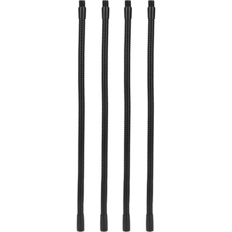 Tuyau de lampe à col de cygne en aluminium, calibre 10mm, Flexible, pour lampe de Table et de bureau, raccords d'éclairage 35cm, 4 pièces (1/5)