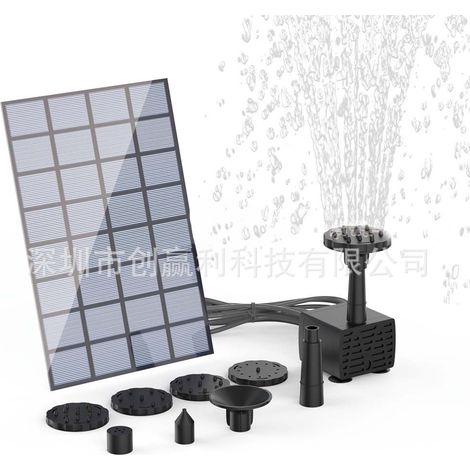 Schwimmende Solar-Springbrunnenpumpe für Gartenteiche, 3 Strahlarten, kabellos (1/5)