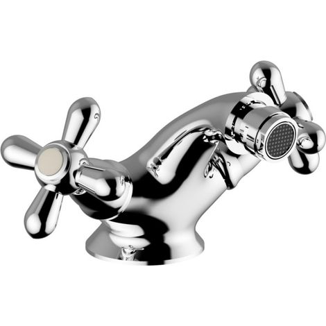 TEOREMA RUBINETTERIA Serie Daisy Monoforo Bidet Con Manopole Cromo