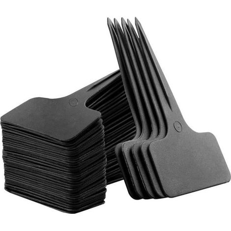 Kunststoff-Pflanzenetiketten - Schwarz - 6x10 cm - Zur Pflanzenidentifikation