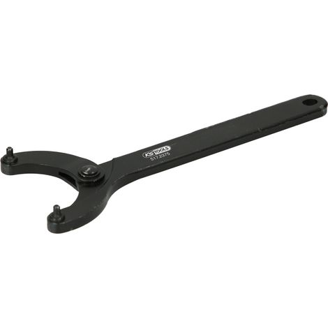 KS Tools - Clé à ergot brunie articulée pour écrous à empreintes sur le dessus, 40 - 80 mm - 517.2376