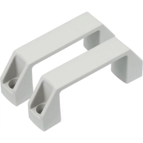 Poignée industrielle 90 mm - Lot de 2 poignées d'armoire aluminium argent sans vis pour machine-outil et garage (1/4)