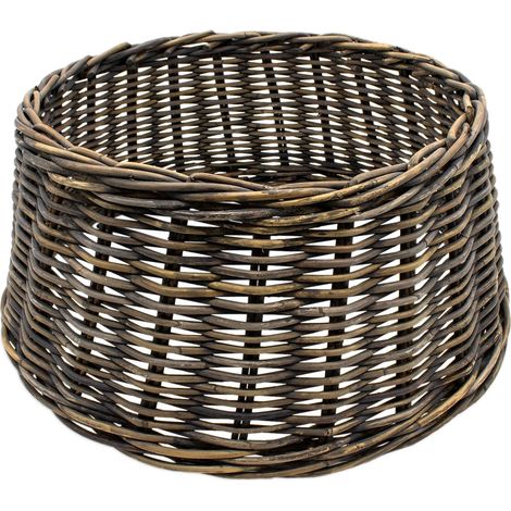 Rattan Weihnachtsbaumrock aus Weide 60 cm - dunkelbraun - Abdeckung für den Christbaum Ständer - Weihnachtsbaum Decke Baum Kragen Tannenbaum Rock
