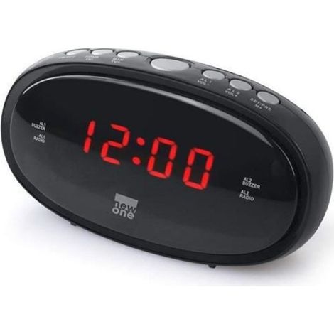 Radio-réveil - Tuner FM Numérique - 10 Stations Mémorisables - Fonction Snooze Réglable - 2 Réveils Programmables - 1 Unité