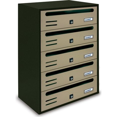 CASSETTA POSTALE ALUBOX CUBO/R 5 38,5X25X53 SABBIA- 1,0 pz