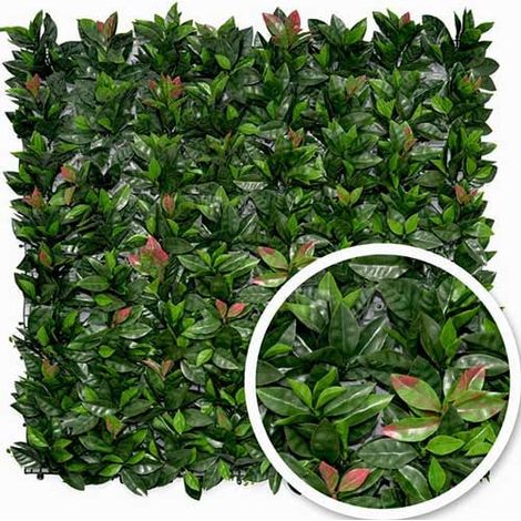 Feuillage artificiel photinia 1m x 1m, Long 1 m (1/4)