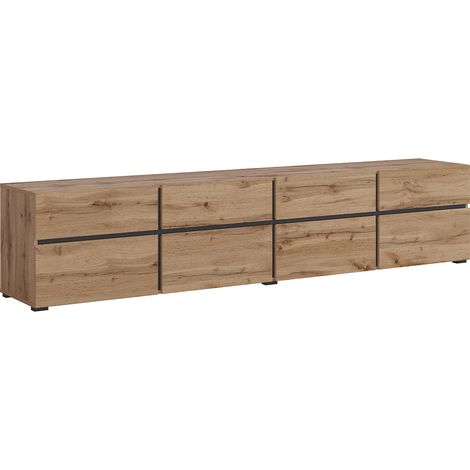 Petits-Meubles – Meuble TV 4 portes 225 cm – Bois stratifié – Charge maximale 40 kg – Rangement fonctionnel – Design élégant pour salon (1/5)