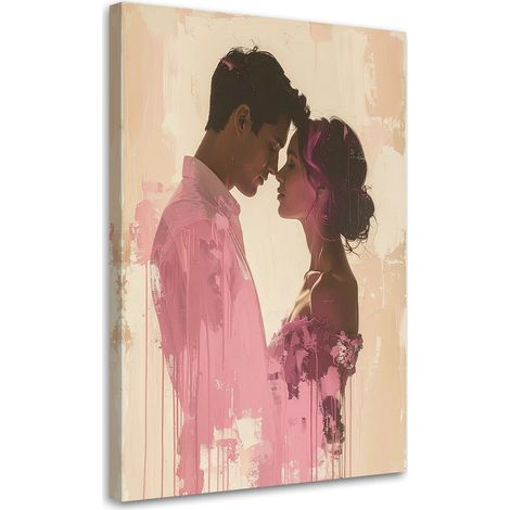 Impresión de Imagen Pareja enamorada de estilo boho en tonos rosas 20x30 (1/5)
