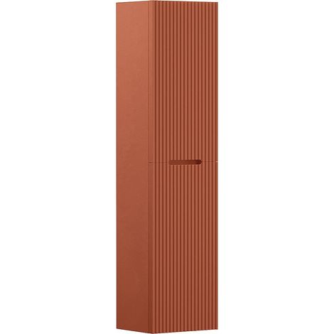 Colonna per bagno sospesa 140 cm Con scanalature Terracotta - PAVANI