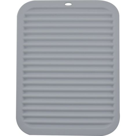 Dessous de plat pour plats chauds, casseroles et poêles, imperméable, 23 x 30 cm, gris, 1 pièce, gris clair (1/5)