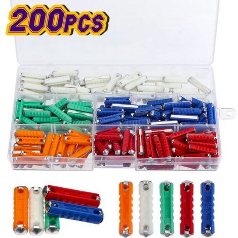 200 Pièces Fusibles Continentaux de Type Torpedo, 8A16A20A25A30A Fusible Torpilles Torpedo Ancien Fusibles pour Voitures Classiques de Style Vintage (1/5)