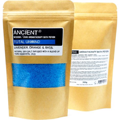 Potion de bain d'aromathérapie en sachet kraft 350g - Total Unwind- Vendu par 1 (1/2)